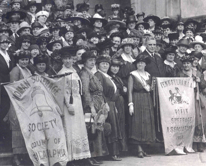 Cornelia Pinchot at Woman's Suffrage Assocation Rally in Philadelphia