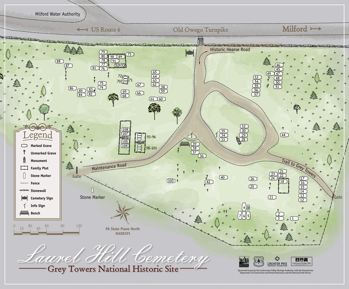 Laurel Hill Cemetery Map