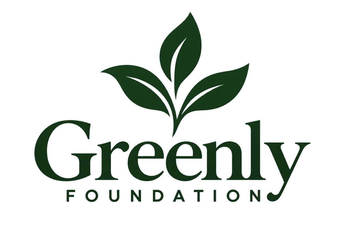 type logo with leaves sprouting from it