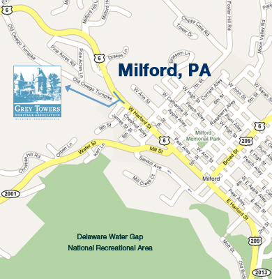 Milford, PA intersection map